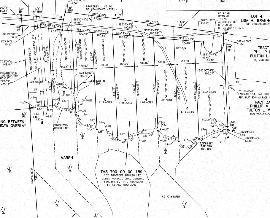 1150 Theodore Brunson Road Awendaw, SC 29429 - Photo 6 of 10 RCT 1-9 Plat