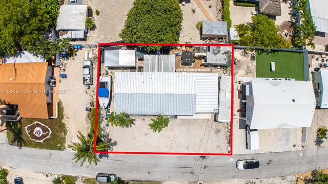 an aerial view of multiple houses