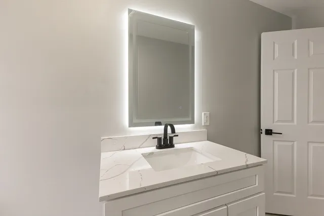 a bathroom with a sink