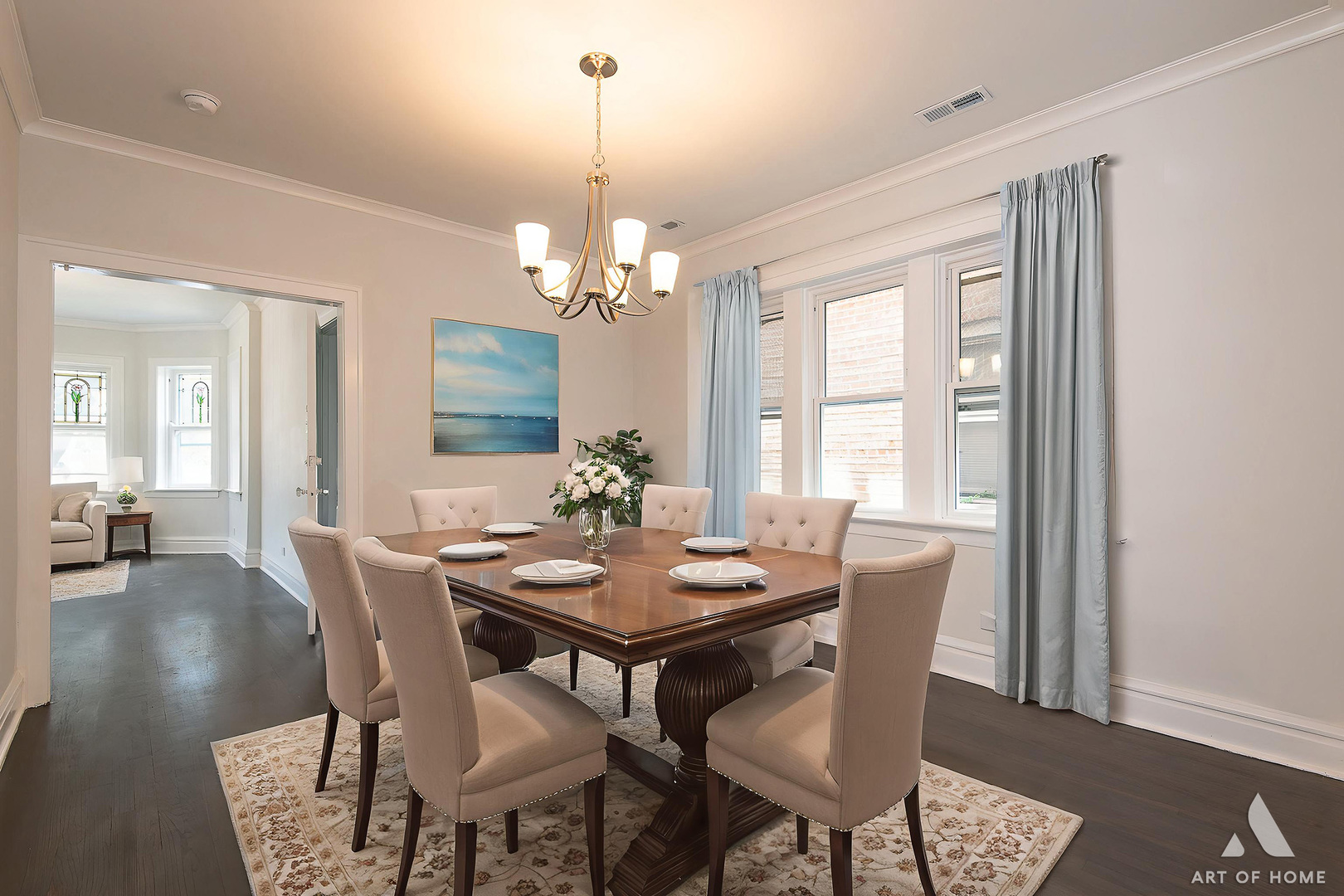 1820 Gunderson Avenue, Unit 3 Berwyn, IL 60402 - Photo 4 of 17 a view of a dining room with furniture wooden floor and chandelier