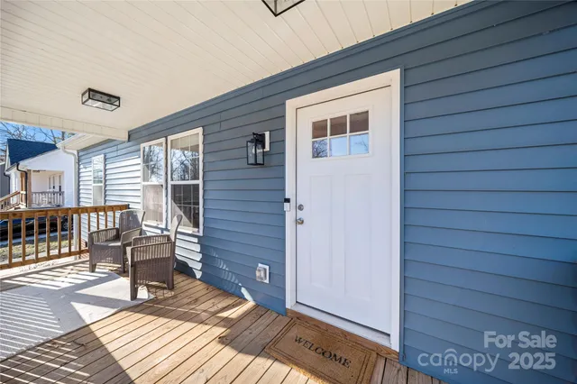 a view of a patio on the deck