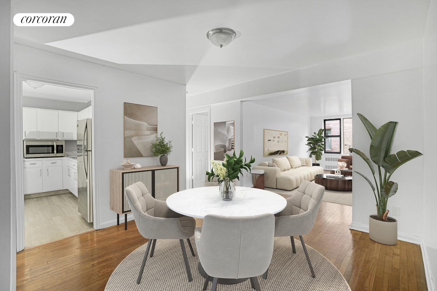 330 Lenox Road, Unit 6S Brooklyn, NY 11226 - Photo 1 of 14 a view of a dining room with furniture and wooden floor
