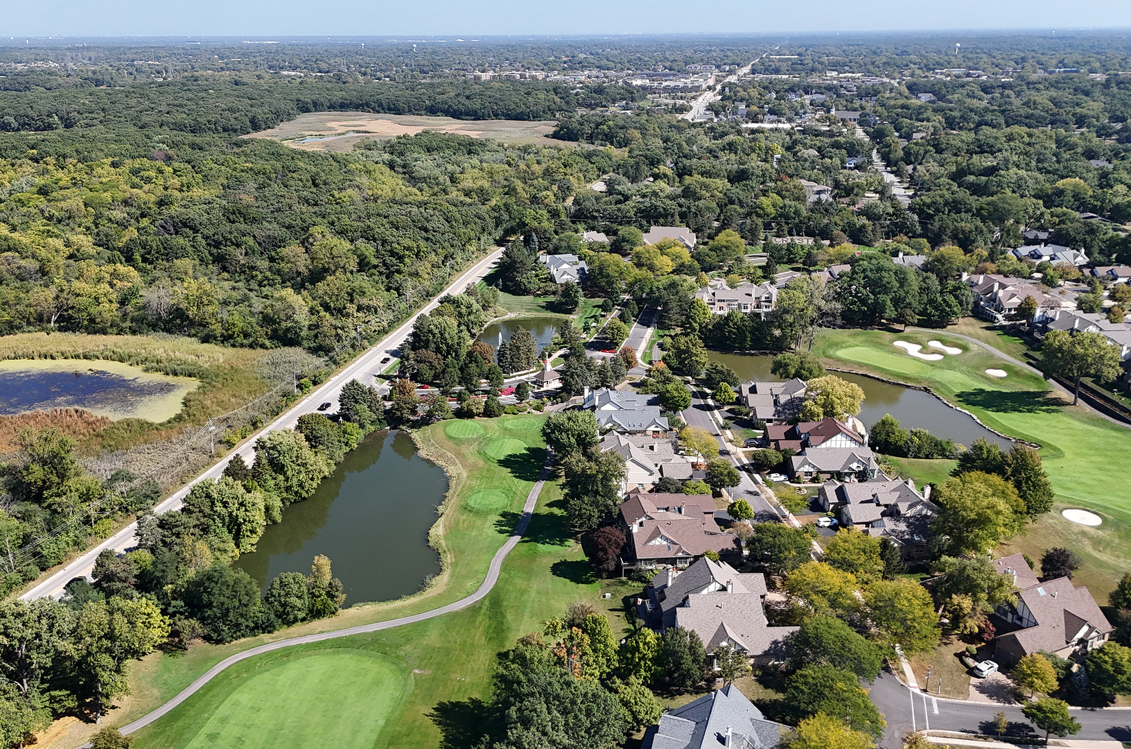 10534 Golf Road Orland Park, IL 60462 - Photo 48 of 54 an aerial view of lake residential houses with outdoor space and trees