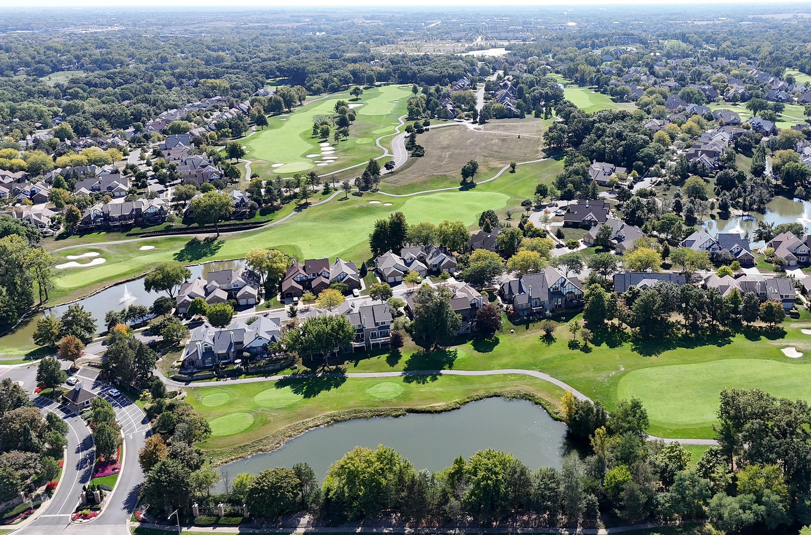 10534 Golf Road Orland Park, IL 60462 - Photo 49 of 54 an aerial view of a residential houses with outdoor space and lake view