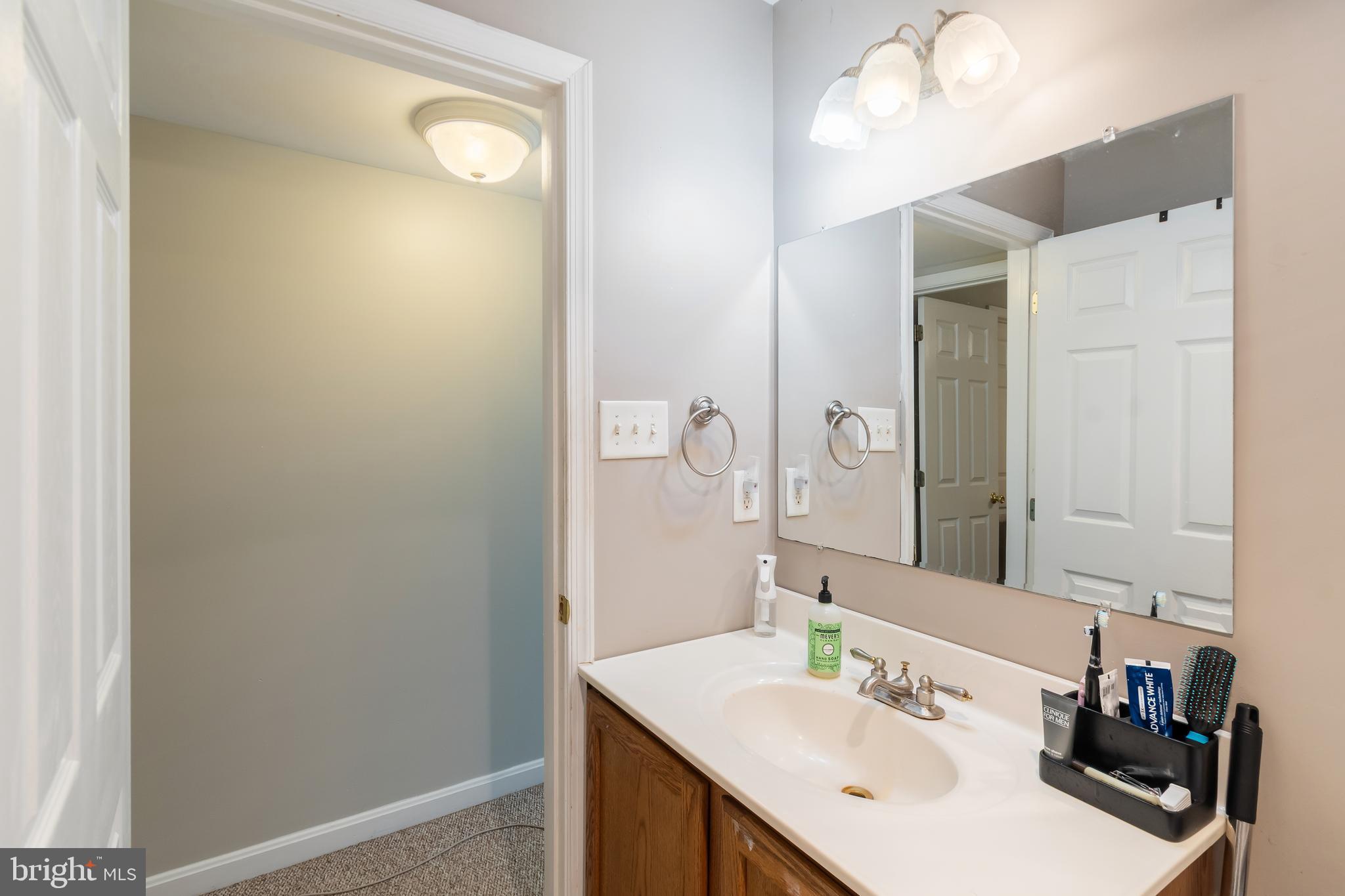 3040 Jones Road Dunkirk, MD 20754 - Photo 62 of 67 a bathroom with a sink a mirror and a shower