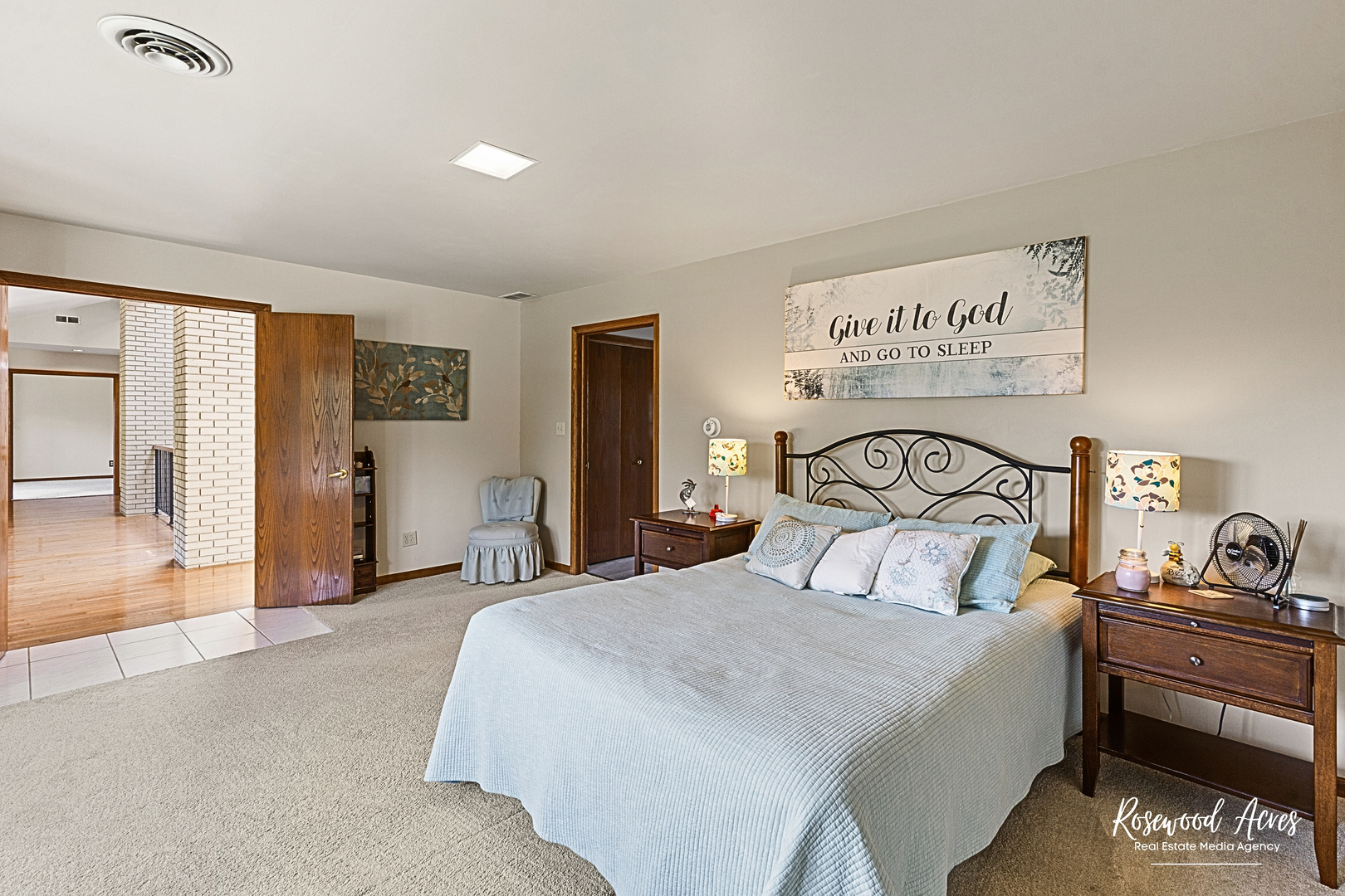 4196 North 2250W Road Bourbonnais, IL 60914 - Photo 32 of 61 a bedroom with a bed and a refrigerator