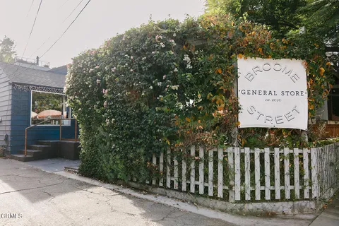 a sign on the side of a building