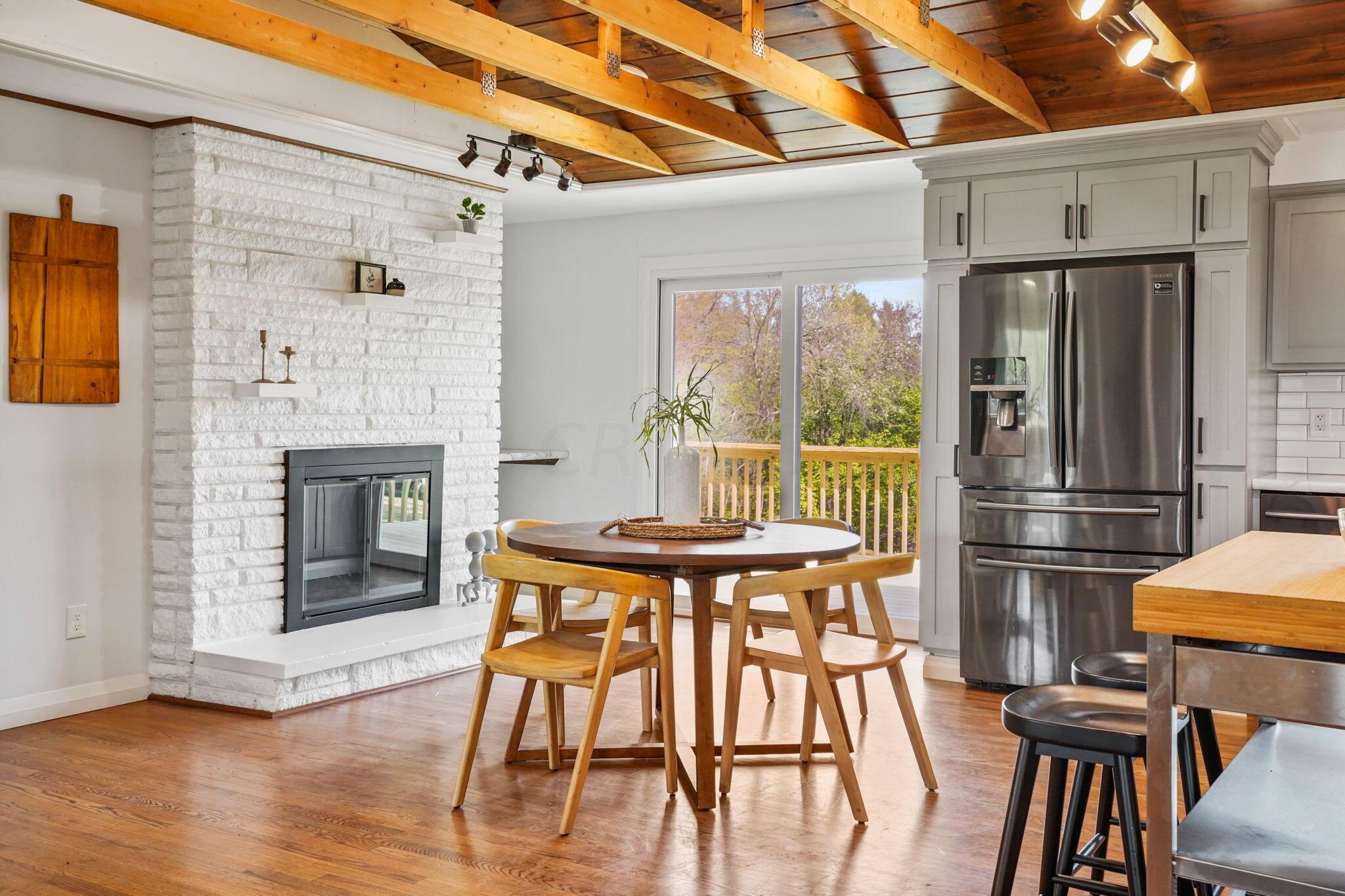 1240 Hiner Road Orient, OH 43146 - Photo 29 of 60 Fireplace and walk out onto New Deck