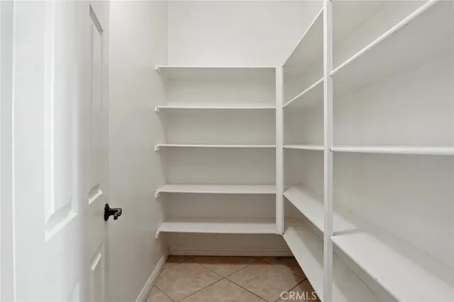a view of a room with shelves