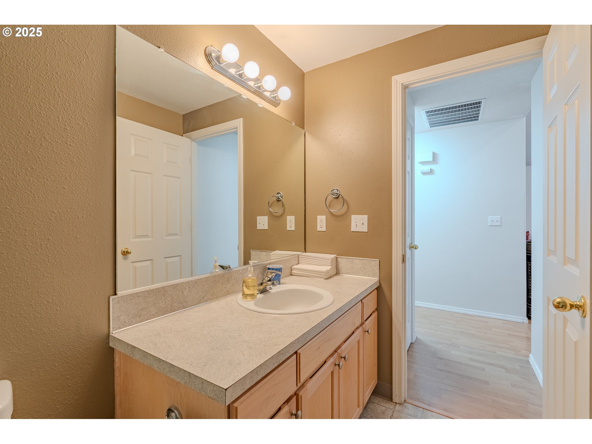 13307 Northeast 77th Street Vancouver, WA 98682 - Photo 12 of 33 a bathroom with a sink vanity and a mirror