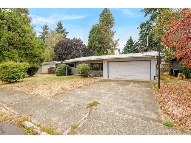a house with trees in the background