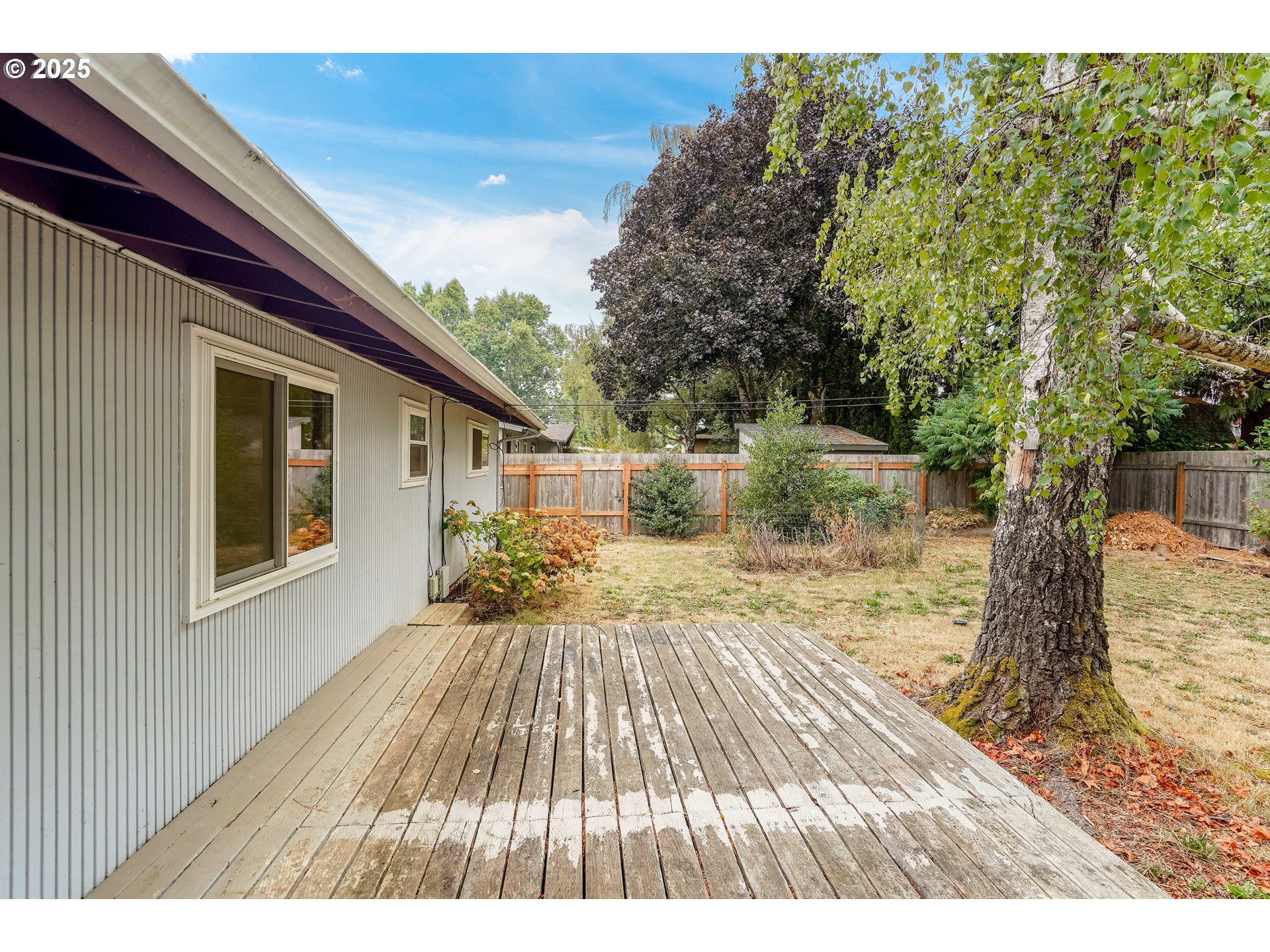 4627 2nd Way Southeast Salem, OR 97302 - Photo 39 of 48 a view of backyard with a deck and wooden floor