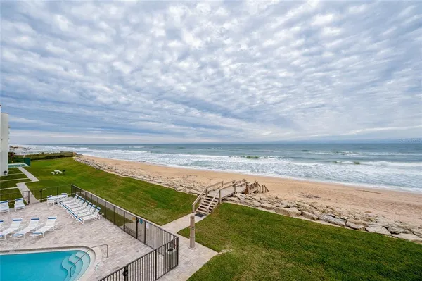 a view of beach and ocean