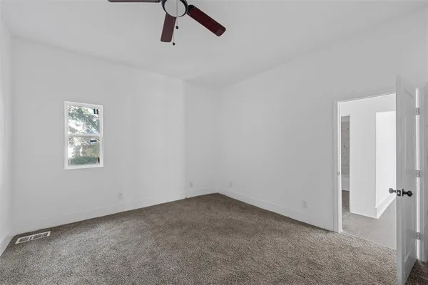 an empty room with a window