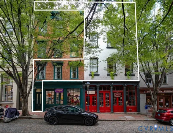 a car parked in front of a building