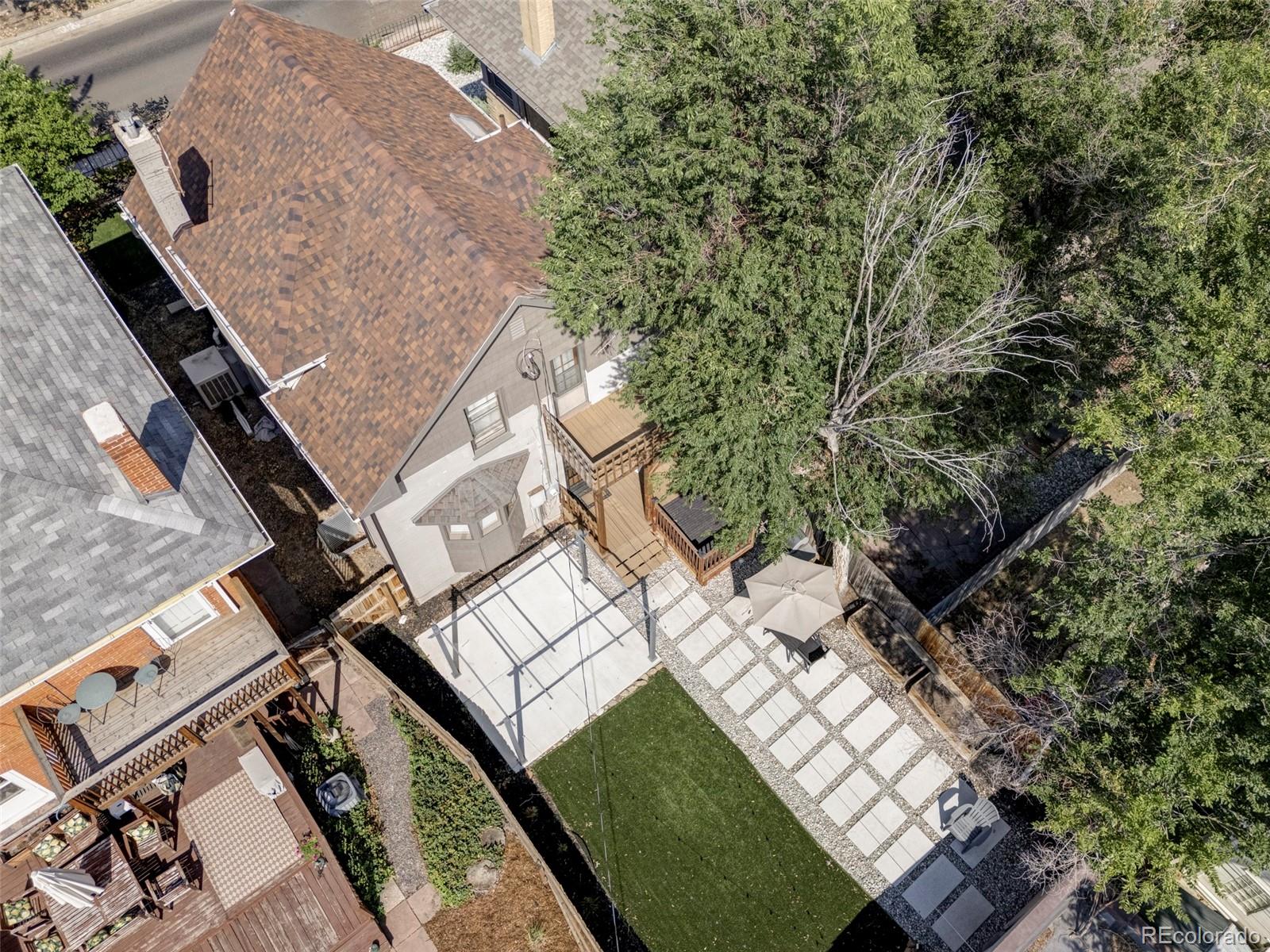 142 Logan Street Denver, CO 80203 - Photo 30 of 32 an aerial view of a house