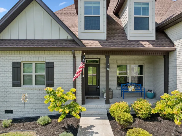 a front view of a house