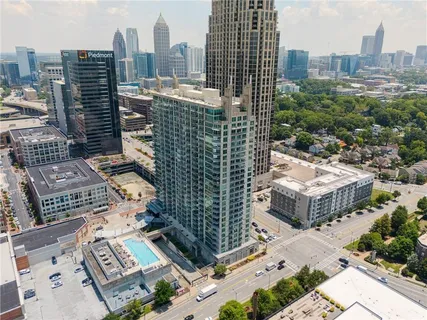 a view of a tall building