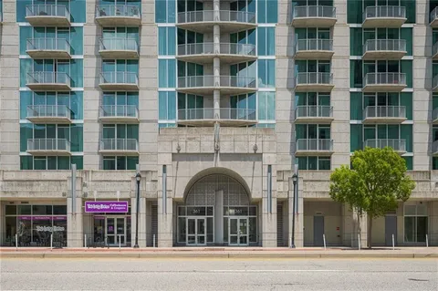 a view of building with a entrance