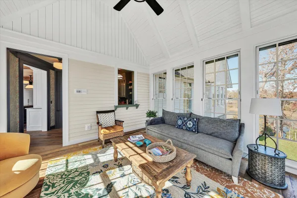 a view of a outdoor seating area