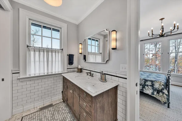 a view of balcony with patio