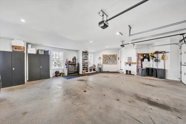 a view of a park with multi story residential houses