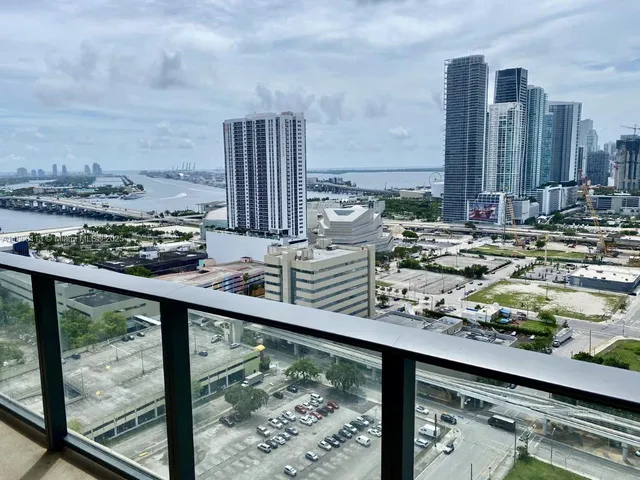 a view of sky from a balcony