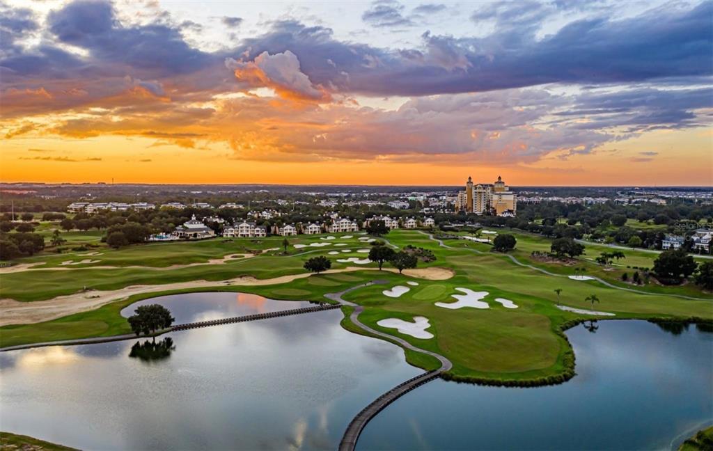 856 Assembly Court Reunion, FL 34747 - Photo 32 of 37 an aerial view of a golf course with swimming pool