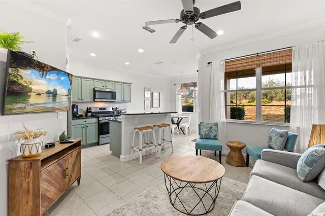 a living room with fireplace furniture and a flat screen tv