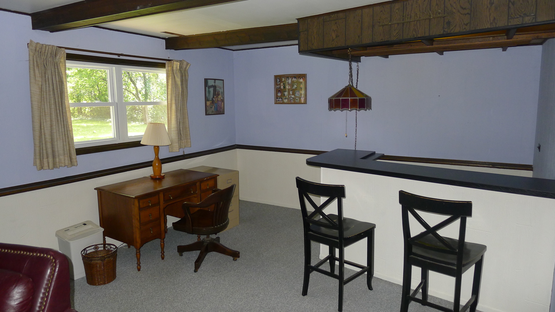 1417 Lawrence Crescent Flossmoor, IL 60422 - Photo 15 of 24 a view of a workspace with furniture and a window