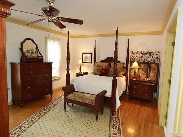 5000 Salem Ridge Road Holly Springs, NC 27540 - Photo 7 of 11 Master has hardwoods with ceiling fan. Gorgeous! Master Bedroom