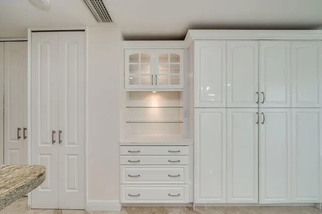 a view of hallway with stairs