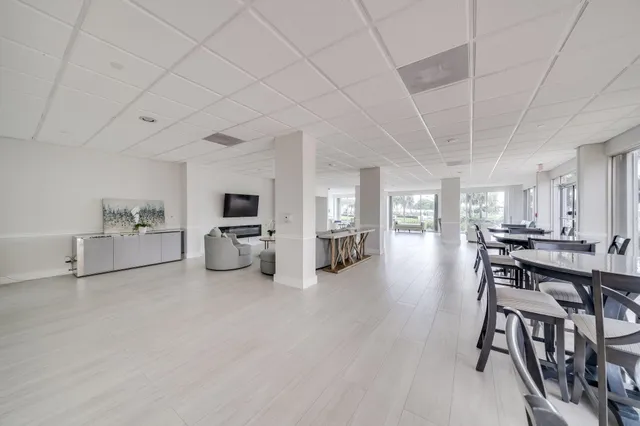 front view of a building with a street