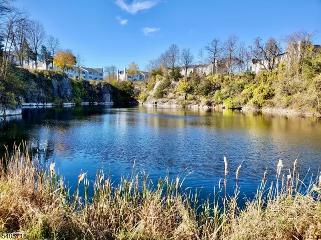 a view of a lake with houses