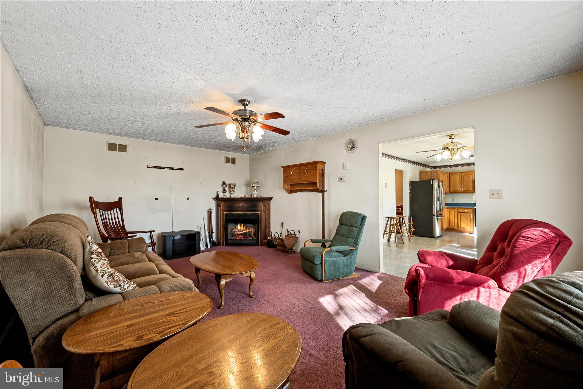4403 Back Mountain Road Winchester, VA 22602 - Photo 18 of 73 a living room with furniture a fireplace and a flat screen tv