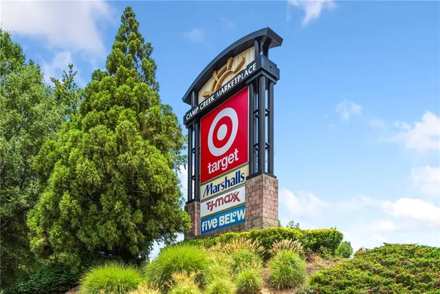 a street sign on a pole on a street