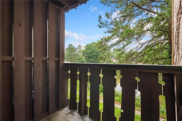 a view of a balcony