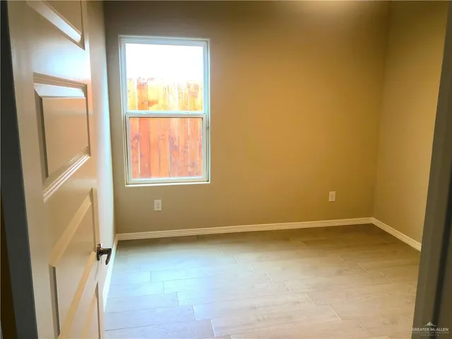 an empty room with a window