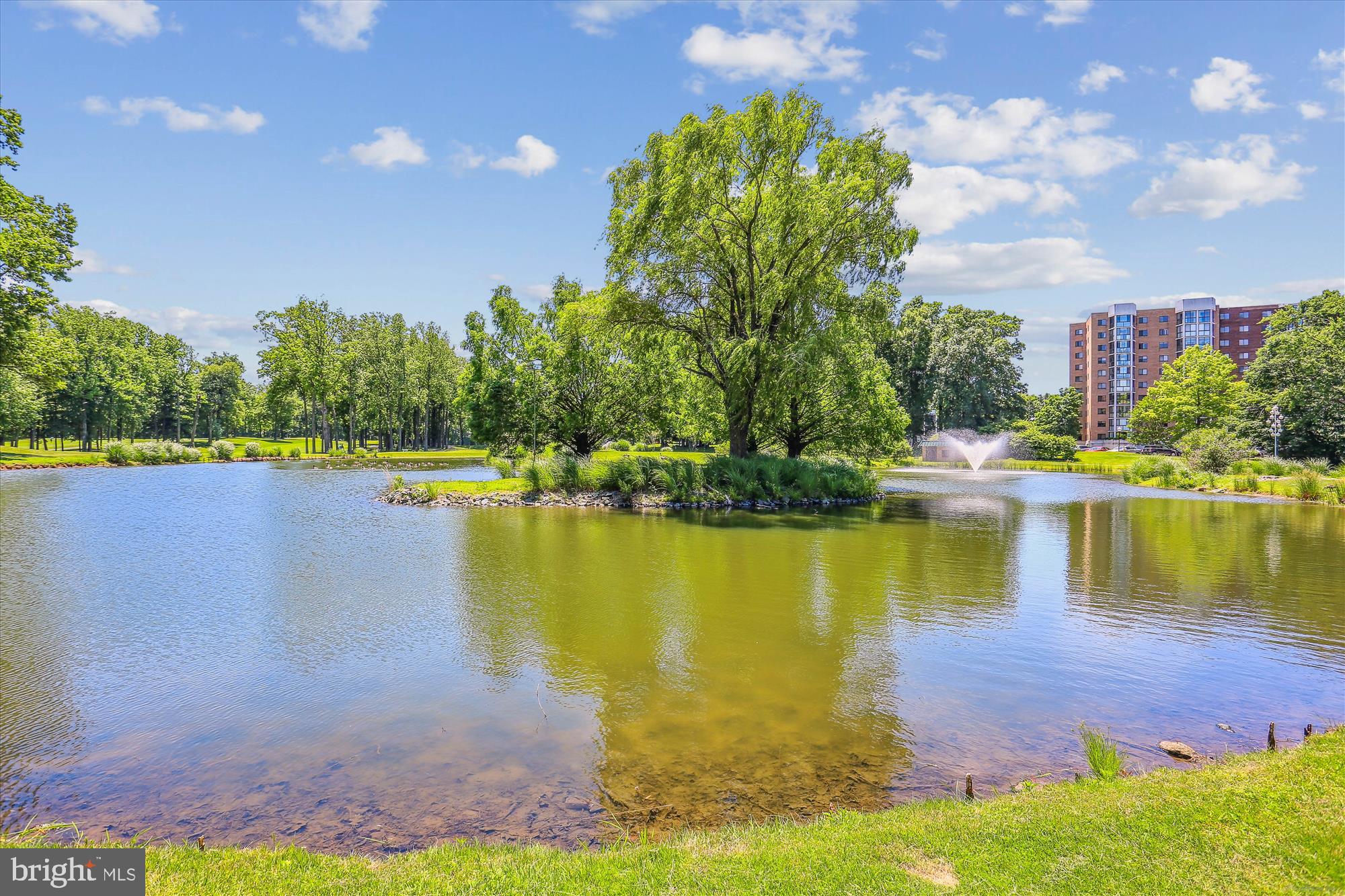 15115 Interlachen Drive, Unit 3308 Silver Spring, MD 20906 - Photo 21 of 50 a view of a lake with a building in the background