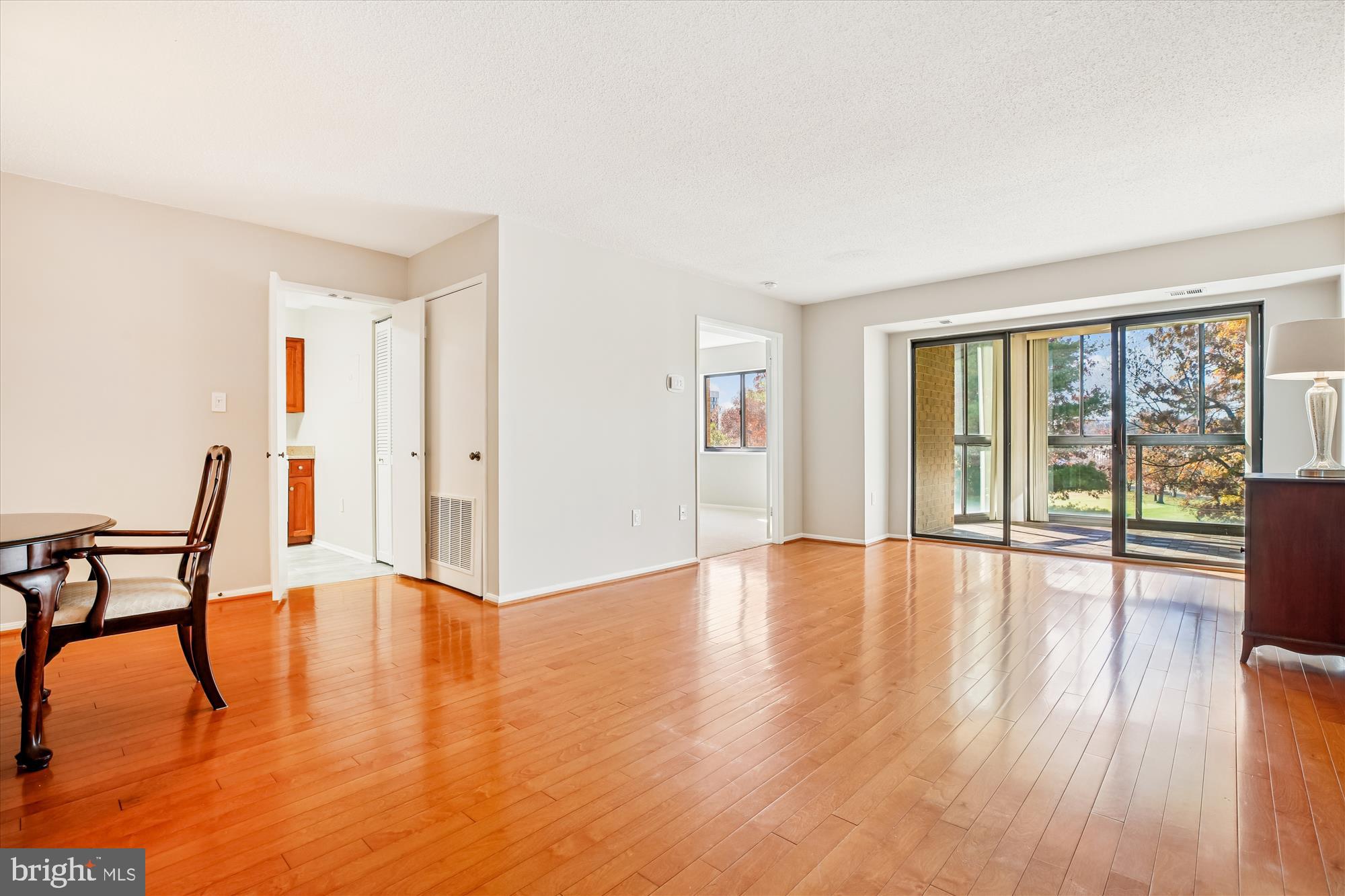 15115 Interlachen Drive, Unit 3308 Silver Spring, MD 20906 - Photo 3 of 50 a view of an empty room with wooden floor and a window