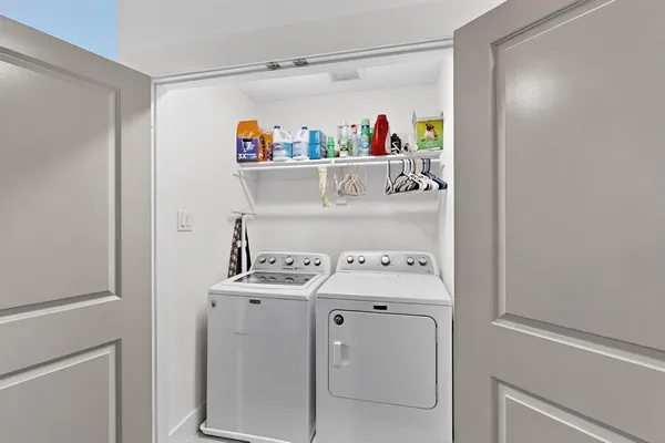 a room with storage and utility