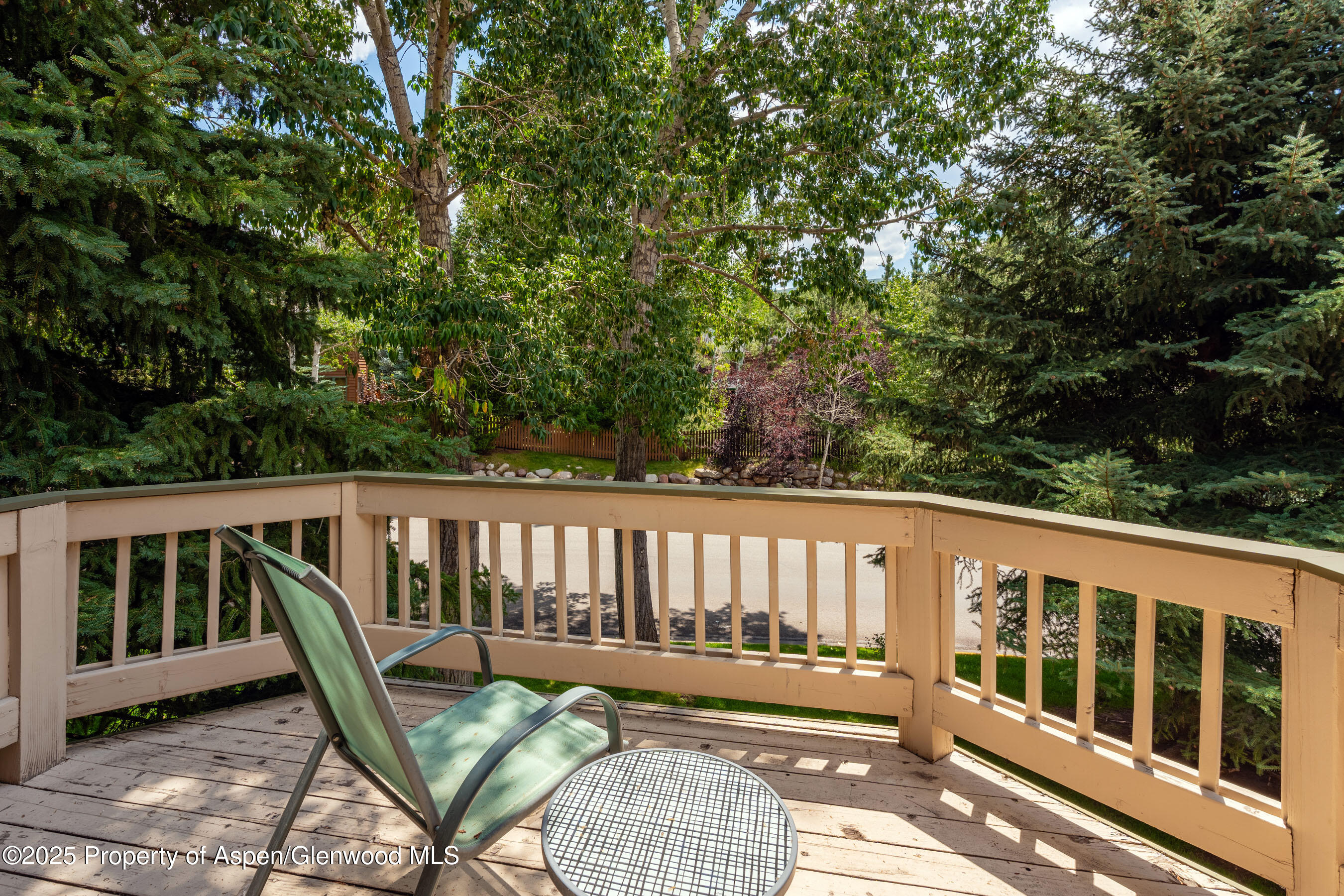1506 Mockingbird Lane, Unit 11A Basalt, CO 81621 - Photo 3 of 8 a view of a chair and table in the balcony