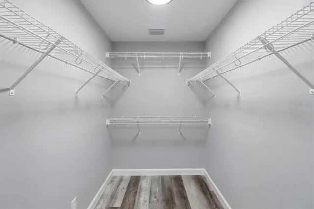 a close view of closet