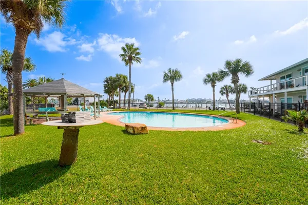 a view of swimming pool and lake view