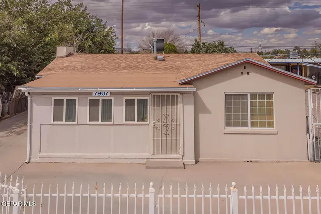 a house view with a garden