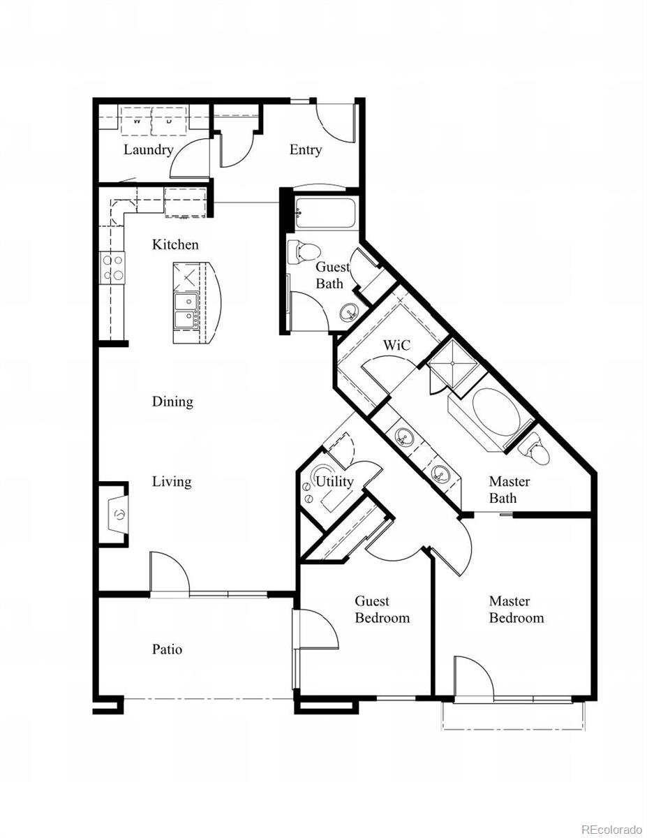 1120 Delaware Street, Unit 201 Denver, CO 80204 - Photo 18 of 25 a picture of a room with a white and white walls