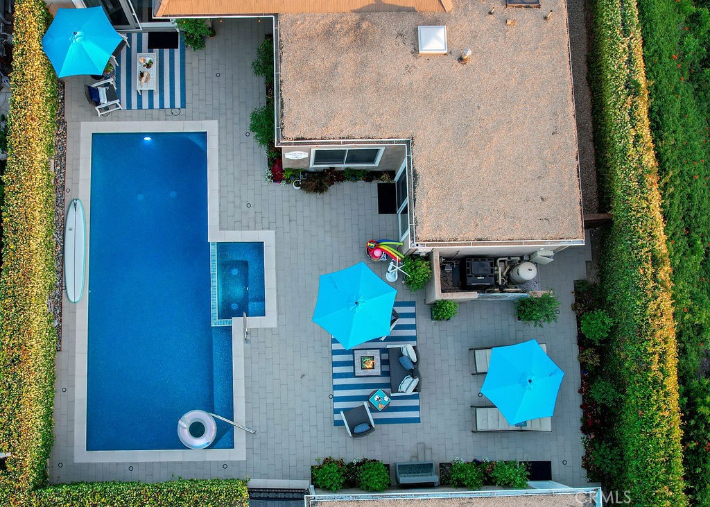 23802 Cassandra Bay Dana Point, CA 92629 - Photo 55 of 56 an aerial view of a house with swimming pool patio and outdoor seating