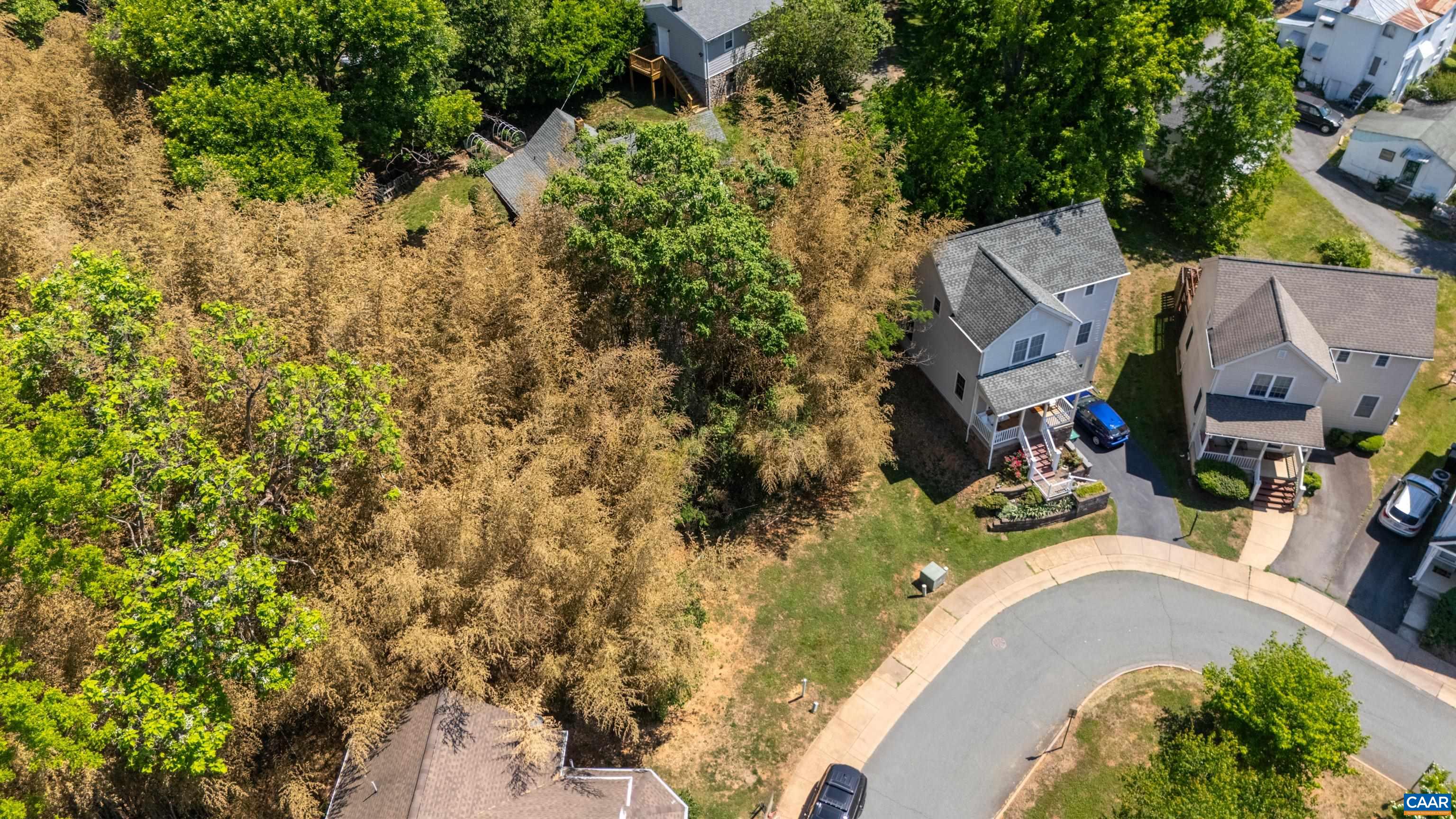 125 Roy's Place Charlottesville, VA 22902 - Photo 12 of 19 an aerial view of a house with a yard and lake view