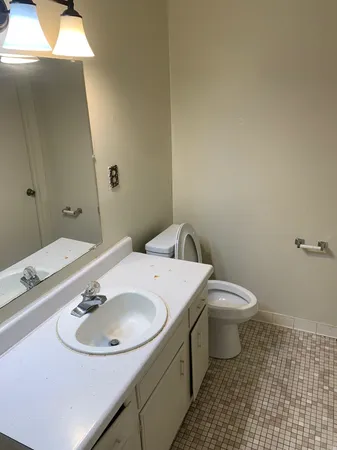 a bathroom with a sink and a toilet