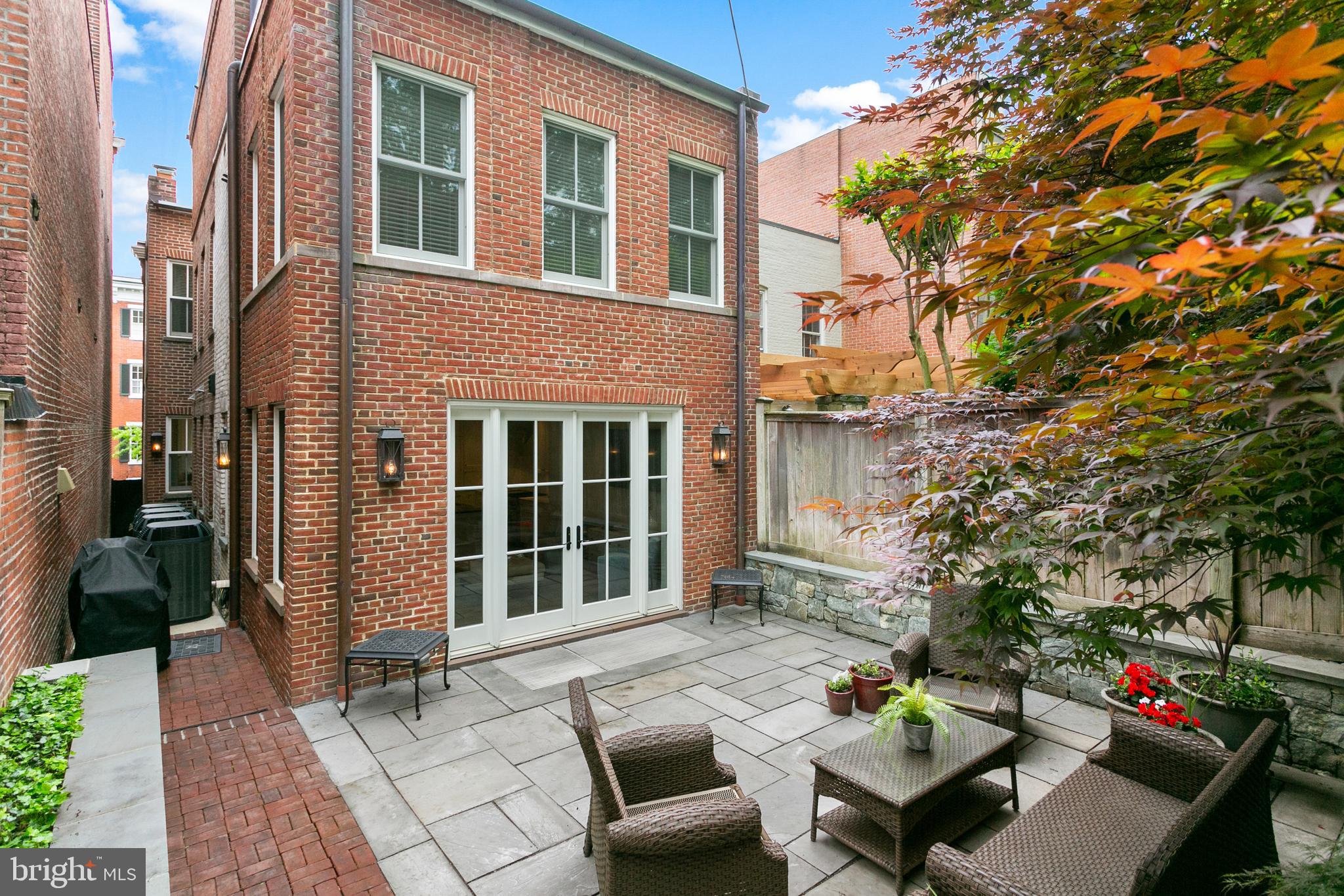 3127 P Street Northwest Washington, DC 20007 - Photo 31 of 32 Rear Terrace and Gardens